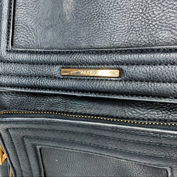 ALDO Black Faux Leather Backpack - Picture 2 of 8